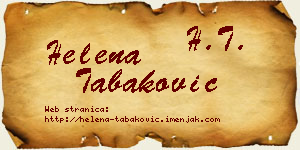 Helena Tabaković vizit kartica